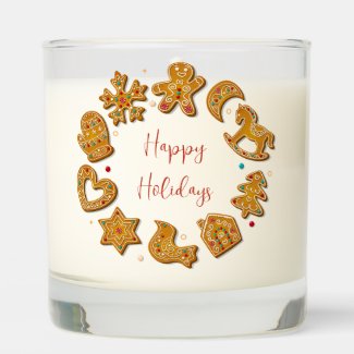 Cute Gingerbread Happy Holidays Merry Xmas Decor