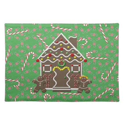 Cute  Gingerbread House Christmas Placemat