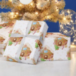 Cute Gingerbread House Christmas Wrapping Paper<br><div class="desc">Cute Gingerbread House Christmas Wrapping Paper</div>