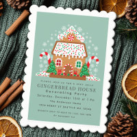 Cute Gingerbread House Decorating Holiday Party