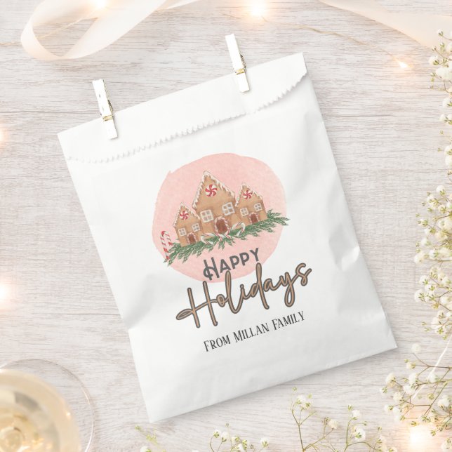 Cute Gingerbread house  Favor Bag (Clipped)