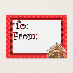 Cute Gingerbread House Gift Tag
