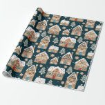 Cute Gingerbread Houses Christmas Wrapping Paper<br><div class="desc">Cute Gingerbread Houses Christmas Wrapping Paper</div>