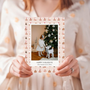 Cute Gingerbread Houses Photo Holiday Card