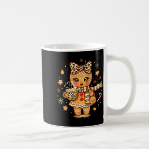 Cute Gingerbread Leopard Christmas Xmas Girl Women Coffee Mug