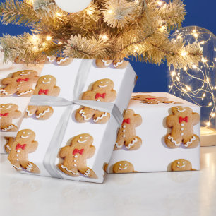 Cute Gingerbread Man Christmas 4Bern Wrapping Paper