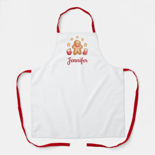 Cute Gingerbread Man Christmas Apron