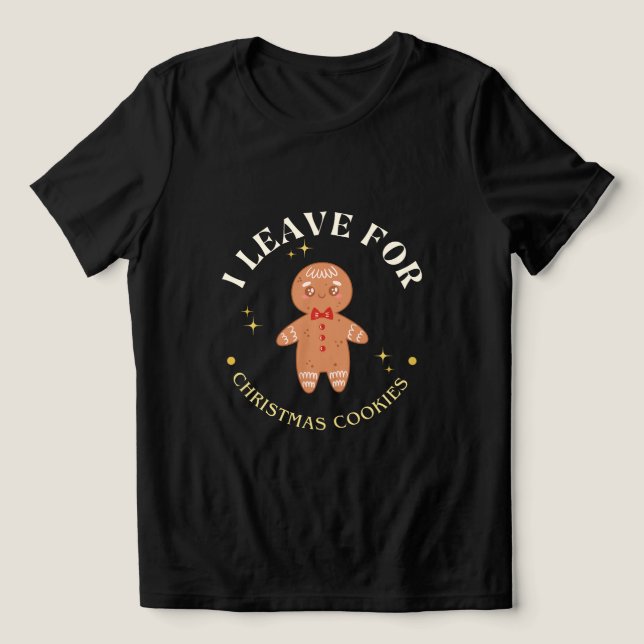 Cute Gingerbread Man Christmas Cookies for foodies Tri-Blend Shirt (Design Front)