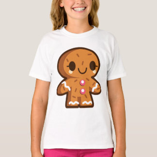 Cute Gingerbread Man Christmas Girls Shirt