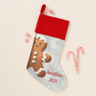 Cute Gingerbread Man Christmas Stocking