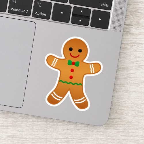 Cute Gingerbread Man Contour Sticker