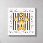 Cute Gingerbread Man Cookie Canvas Print at Zazzle