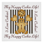 Cute Gingerbread Man Cookie Poster at Zazzle