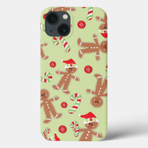 Cute Gingerbread Man Festive Christmas Candy Theme iPhone 13 Case