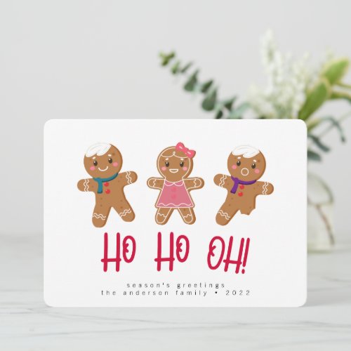 Cute Gingerbread Man Holiday Card