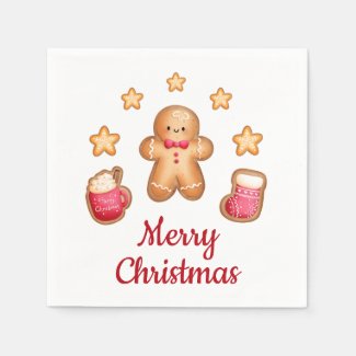 Cute Gingerbread Man Merry Christmas