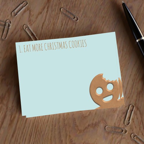 Cute Gingerbread Man Name Robins Egg Blue Post_it Notes