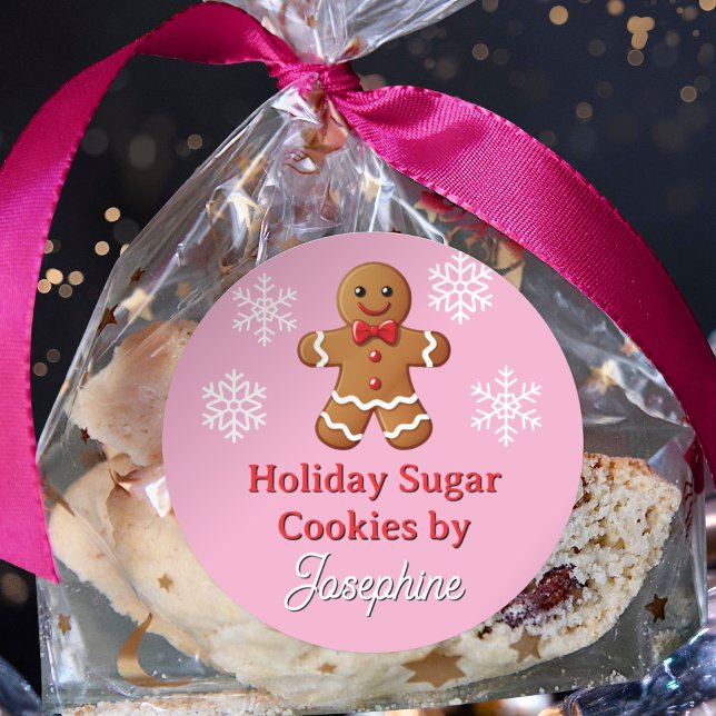 Cute Gingerbread Man Sweets Cookies Gift Labels (Creator Uploaded)