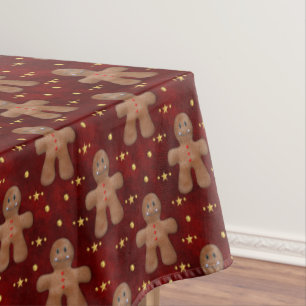 Cute Gingerbread Men Christmas Tablecloth