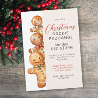 Cute Gingerbread Men Cookie Exchange Party