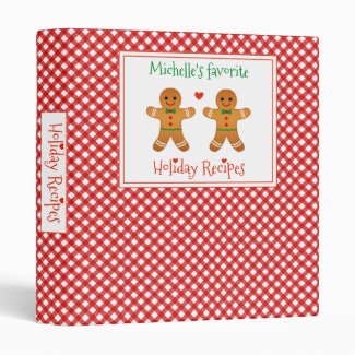 Cute Gingerbread Men & Red Gingham Holiday Recipes