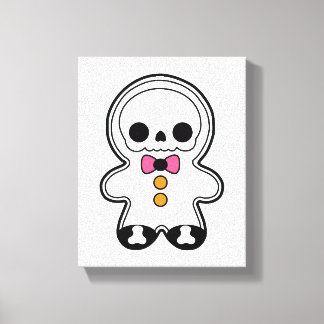 Cute Gingerbread – Minimalist Christmas Character Canvas Print