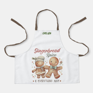 Cute Gingerbread People Kids Apron