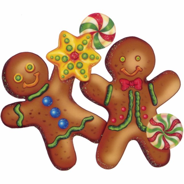Cute Gingerbread Sculpture Ornament (Front)