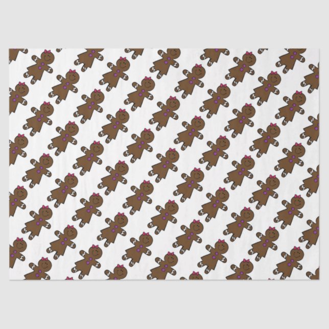 Cute Gingerbread Tissue Paper (Front)