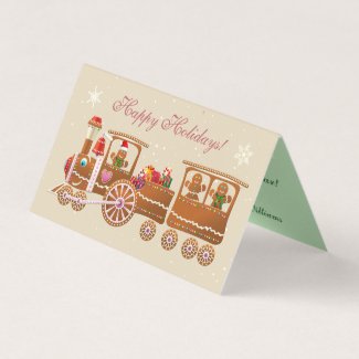 Cute Gingerbread Xmas Train And Airplane Cartoon