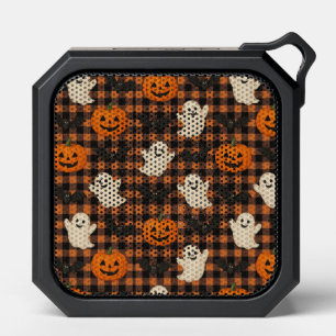 Cute, gingham halloween ghost pumpkin bats  bluetooth speaker