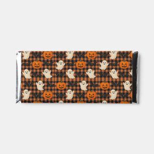 Cute, gingham halloween ghost pumpkin bats  hershey bar favors