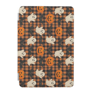 Cute, gingham halloween ghost pumpkin bats iPad mini cover