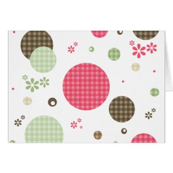 Cute Gingham Polka Dots With Retro Daisy Flowers by PhotographyTKDesigns at Zazzle