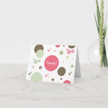 Cute Gingham Polka Dots With Retro Daisy Flowers Card by PhotographyTKDesigns at Zazzle