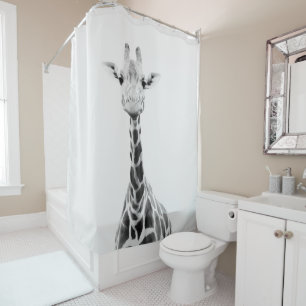 Cute Giraffe 2 #animal #art Shower Curtain