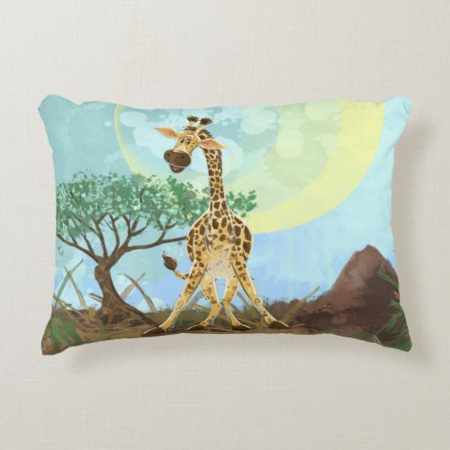 Cute Giraffe Accent Pillow