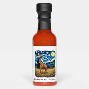 Cute Giraffe Africa - Starry Night Hot Sauces