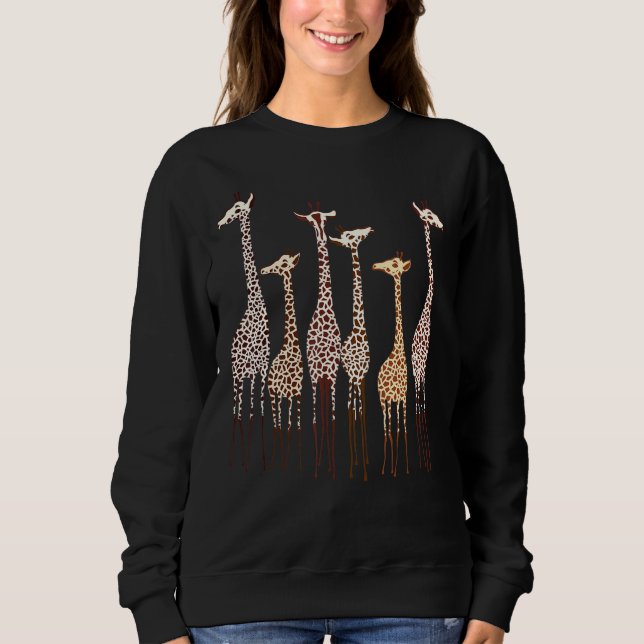 Cute Giraffe Animal   Nature  Men Women Kids Sweatshirt (Front)