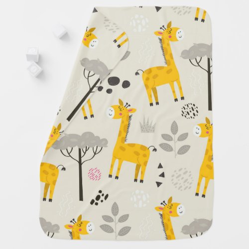 Cute Giraffe Baby Blanket