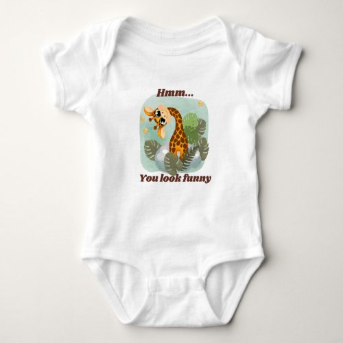 cute giraffe baby bodysuit