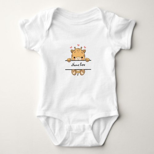 Cute Giraffe Baby Bodysuit