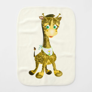 Cute Giraffe Baby Burp Cloth