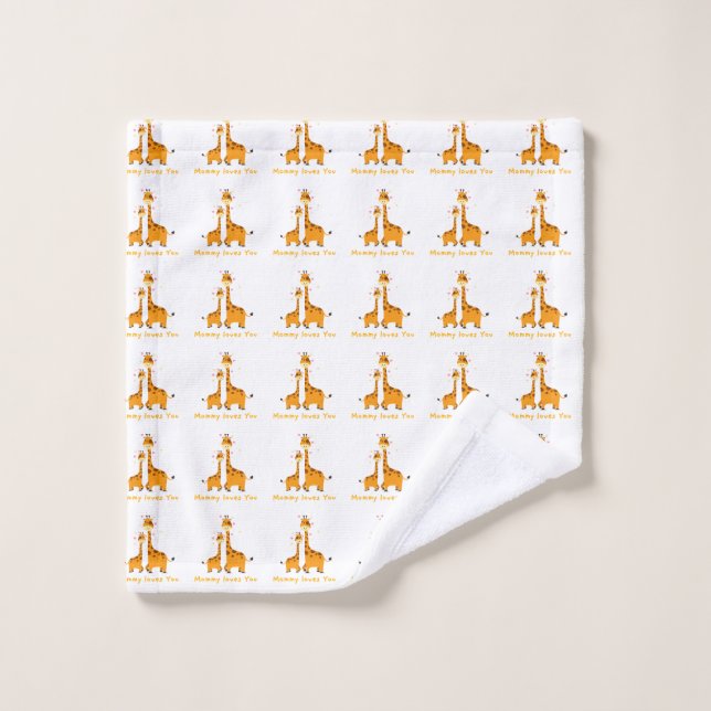 Cute Giraffe - Bathroom Towel Set (Wash Cloth)