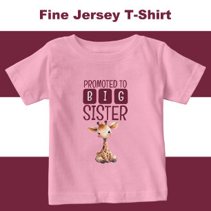 Cute giraffe big sister pink baby T-Shirt