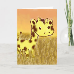 Cute Giraffe Birthday Card