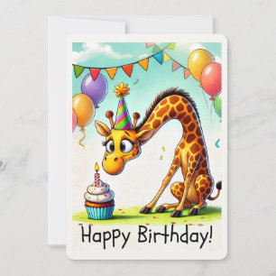 Cute Giraffe Birthday Card