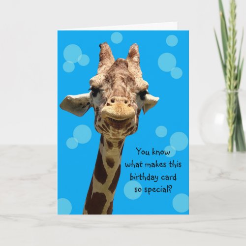 Cute Giraffe Birthday Card for Anyone