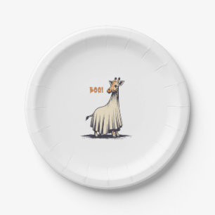 Cute Giraffe Boo Halloween Costume Zoo Lover Giraf Paper Plates