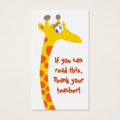 Cute Giraffe Bookmark (Back)